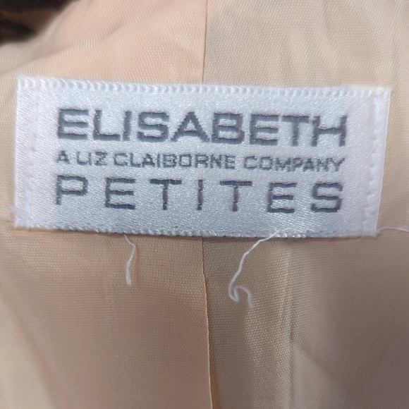 Vintage Liz Cailborne Floral Blazer Tan Orange 14P preppy retro bohemian busines - Picture 6 of 8